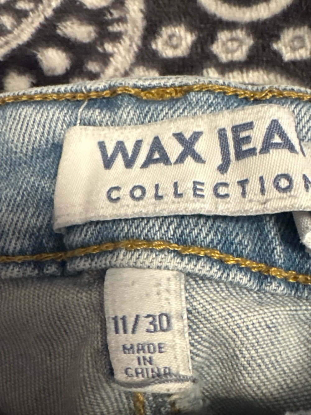 Wax Jean Light Blue Skinny Jeans - Gold Stitching Detail